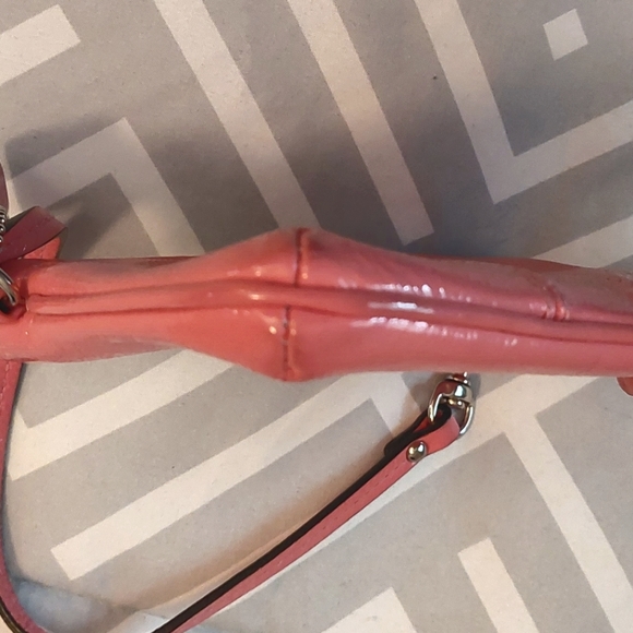 COACH Shiny Pebbled Leather Wristlet - Picture 5 of 10